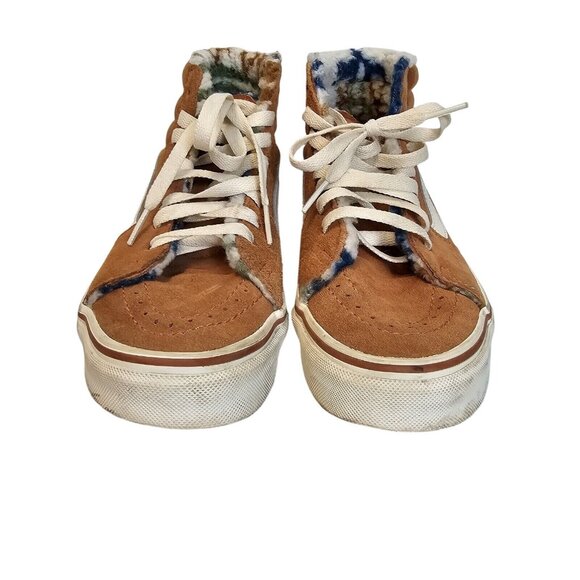 VANS Off The Wall Mens 4.5/Womens 6 Sk8-Hi Top Sunburn Marshmallow Tan Suede - Picture 4 of 13